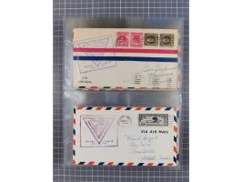 1910/45, Deutsche und internationale Flugpost, 2 Alben mit 430 Briefen, Karten, GZ, Ansichtskarten, dabei Deutsches Reich mit