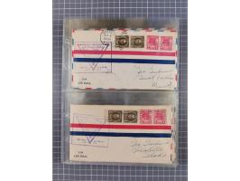 1910/45, Deutsche und internationale Flugpost, 2 Alben mit 430 Briefen, Karten, GZ, Ansichtskarten, dabei Deutsches Reich mit