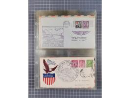 1910/45, Deutsche und internationale Flugpost, 2 Alben mit 430 Briefen, Karten, GZ, Ansichtskarten, dabei Deutsches Reich mit