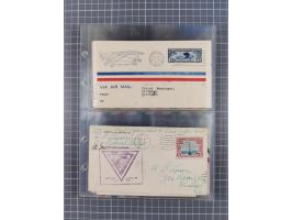 1910/45, Deutsche und internationale Flugpost, 2 Alben mit 430 Briefen, Karten, GZ, Ansichtskarten, dabei Deutsches Reich mit