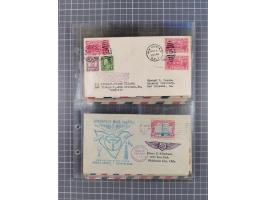 1910/45, Deutsche und internationale Flugpost, 2 Alben mit 430 Briefen, Karten, GZ, Ansichtskarten, dabei Deutsches Reich mit