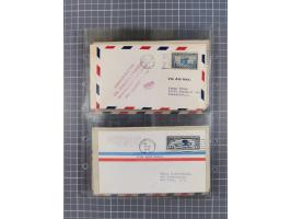 1910/45, Deutsche und internationale Flugpost, 2 Alben mit 430 Briefen, Karten, GZ, Ansichtskarten, dabei Deutsches Reich mit