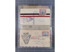 1910/45, Deutsche und internationale Flugpost, 2 Alben mit 430 Briefen, Karten, GZ, Ansichtskarten, dabei Deutsches Reich mit