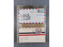 1910/45, Deutsche und internationale Flugpost, 2 Alben mit 430 Briefen, Karten, GZ, Ansichtskarten, dabei Deutsches Reich mit