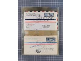 1910/45, Deutsche und internationale Flugpost, 2 Alben mit 430 Briefen, Karten, GZ, Ansichtskarten, dabei Deutsches Reich mit