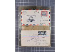 1910/45, Deutsche und internationale Flugpost, 2 Alben mit 430 Briefen, Karten, GZ, Ansichtskarten, dabei Deutsches Reich mit