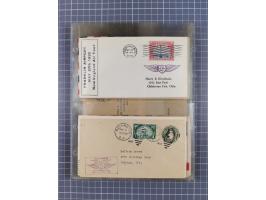 1910/45, Deutsche und internationale Flugpost, 2 Alben mit 430 Briefen, Karten, GZ, Ansichtskarten, dabei Deutsches Reich mit