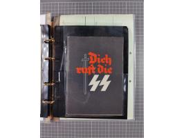 1933/45, Dokumentation zum Thema: Hitlers verbrecherische SS und seine SA", insgesamt 55 Belegstücke (33 x SS) mit besseren P