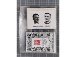 1933/45, Propaganda, 2 Alben mit 310 Belegen, alle zum Thema: A. Hitler, das Gesicht des Hauptkriegsverbrechers-verantwortlic