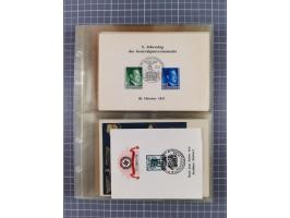 1933/45, Propaganda, 2 Alben mit 310 Belegen, alle zum Thema: A. Hitler, das Gesicht des Hauptkriegsverbrechers-verantwortlic
