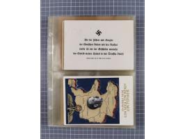 1933/45, Propaganda, 2 Alben mit 310 Belegen, alle zum Thema: A. Hitler, das Gesicht des Hauptkriegsverbrechers-verantwortlic