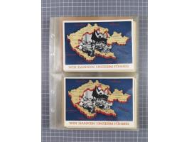 1933/45, Propaganda, 2 Alben mit 310 Belegen, alle zum Thema: A. Hitler, das Gesicht des Hauptkriegsverbrechers-verantwortlic