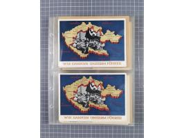 1933/45, Propaganda, 2 Alben mit 310 Belegen, alle zum Thema: A. Hitler, das Gesicht des Hauptkriegsverbrechers-verantwortlic