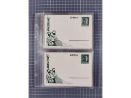 1933/45, Propaganda, 2 Alben mit 310 Belegen, alle zum Thema: A. Hitler, das Gesicht des Hauptkriegsverbrechers-verantwortlic