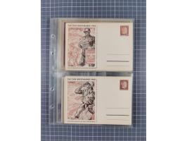 1933/45, Propaganda, 2 Alben mit 310 Belegen, alle zum Thema: A. Hitler, das Gesicht des Hauptkriegsverbrechers-verantwortlic