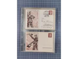 1933/45, Propaganda, 2 Alben mit 310 Belegen, alle zum Thema: A. Hitler, das Gesicht des Hauptkriegsverbrechers-verantwortlic