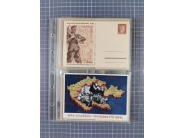1933/45, Propaganda, 2 Alben mit 310 Belegen, alle zum Thema: A. Hitler, das Gesicht des Hauptkriegsverbrechers-verantwortlic