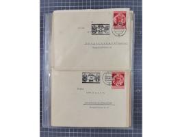 1933/45, Propaganda, 2 Alben mit 310 Belegen, alle zum Thema: A. Hitler, das Gesicht des Hauptkriegsverbrechers-verantwortlic