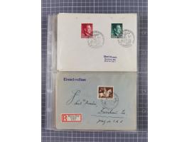 1933/45, Propaganda, 2 Alben mit 310 Belegen, alle zum Thema: A. Hitler, das Gesicht des Hauptkriegsverbrechers-verantwortlic