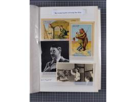 1933/45, Propaganda, 2 Alben mit 310 Belegen, alle zum Thema: A. Hitler, das Gesicht des Hauptkriegsverbrechers-verantwortlic