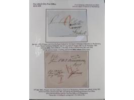 1734/1872, Norddeutsche Staaten, rund 30 Belege, dabei diverse Stempel, Auslandspost, kleiner "DE HAMBURG", etc.