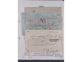 1734/1872, Norddeutsche Staaten, rund 30 Belege, dabei diverse Stempel, Auslandspost, kleiner "DE HAMBURG", etc.