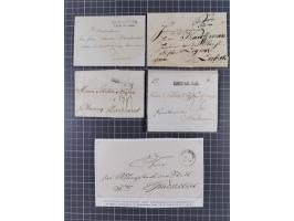 1734/1872, Norddeutsche Staaten, rund 30 Belege, dabei diverse Stempel, Auslandspost, kleiner "DE HAMBURG", etc.