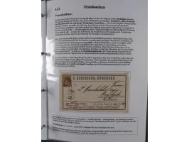 1842/1975, reichhaltige Sammlung mit etwas über 110 Briefen, dabei u.a. Mi.-Nr. 7II (oben angeschnitten) auf Forwarded-Brief 