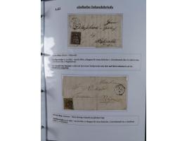 1842/1975, reichhaltige Sammlung mit etwas über 110 Briefen, dabei u.a. Mi.-Nr. 7II (oben angeschnitten) auf Forwarded-Brief 