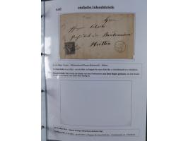 1842/1975, reichhaltige Sammlung mit etwas über 110 Briefen, dabei u.a. Mi.-Nr. 7II (oben angeschnitten) auf Forwarded-Brief 