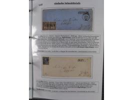 1842/1975, reichhaltige Sammlung mit etwas über 110 Briefen, dabei u.a. Mi.-Nr. 7II (oben angeschnitten) auf Forwarded-Brief 
