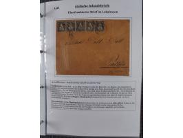 1842/1975, reichhaltige Sammlung mit etwas über 110 Briefen, dabei u.a. Mi.-Nr. 7II (oben angeschnitten) auf Forwarded-Brief 