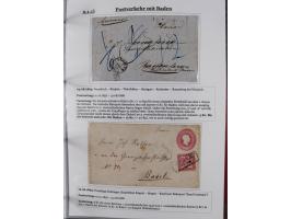 1842/1975, reichhaltige Sammlung mit etwas über 110 Briefen, dabei u.a. Mi.-Nr. 7II (oben angeschnitten) auf Forwarded-Brief 