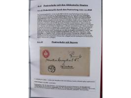 1842/1975, reichhaltige Sammlung mit etwas über 110 Briefen, dabei u.a. Mi.-Nr. 7II (oben angeschnitten) auf Forwarded-Brief 