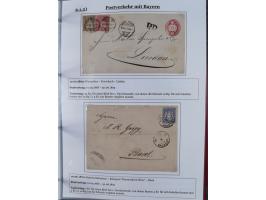 1842/1975, reichhaltige Sammlung mit etwas über 110 Briefen, dabei u.a. Mi.-Nr. 7II (oben angeschnitten) auf Forwarded-Brief 