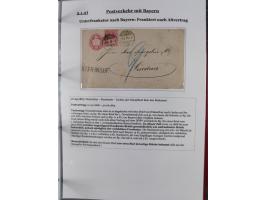 1842/1975, reichhaltige Sammlung mit etwas über 110 Briefen, dabei u.a. Mi.-Nr. 7II (oben angeschnitten) auf Forwarded-Brief 