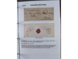1842/1975, reichhaltige Sammlung mit etwas über 110 Briefen, dabei u.a. Mi.-Nr. 7II (oben angeschnitten) auf Forwarded-Brief 