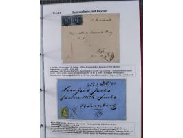 1842/1975, reichhaltige Sammlung mit etwas über 110 Briefen, dabei u.a. Mi.-Nr. 7II (oben angeschnitten) auf Forwarded-Brief 
