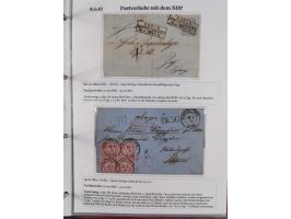 1842/1975, reichhaltige Sammlung mit etwas über 110 Briefen, dabei u.a. Mi.-Nr. 7II (oben angeschnitten) auf Forwarded-Brief 