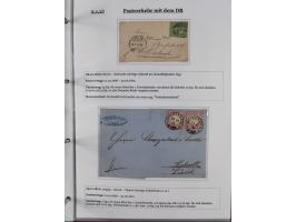 1842/1975, reichhaltige Sammlung mit etwas über 110 Briefen, dabei u.a. Mi.-Nr. 7II (oben angeschnitten) auf Forwarded-Brief 