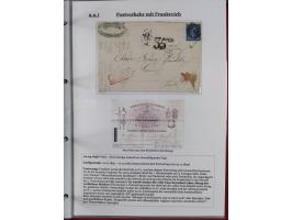 1842/1975, reichhaltige Sammlung mit etwas über 110 Briefen, dabei u.a. Mi.-Nr. 7II (oben angeschnitten) auf Forwarded-Brief 