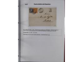 1842/1975, reichhaltige Sammlung mit etwas über 110 Briefen, dabei u.a. Mi.-Nr. 7II (oben angeschnitten) auf Forwarded-Brief 