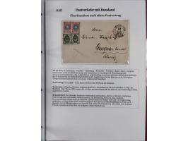 1842/1975, reichhaltige Sammlung mit etwas über 110 Briefen, dabei u.a. Mi.-Nr. 7II (oben angeschnitten) auf Forwarded-Brief 