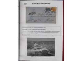 1842/1975, reichhaltige Sammlung mit etwas über 110 Briefen, dabei u.a. Mi.-Nr. 7II (oben angeschnitten) auf Forwarded-Brief 