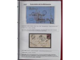 1842/1975, reichhaltige Sammlung mit etwas über 110 Briefen, dabei u.a. Mi.-Nr. 7II (oben angeschnitten) auf Forwarded-Brief 