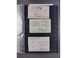 1842/1975, reichhaltige Sammlung mit etwas über 110 Briefen, dabei u.a. Mi.-Nr. 7II (oben angeschnitten) auf Forwarded-Brief 