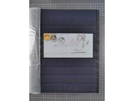 1842/1975, reichhaltige Sammlung mit etwas über 110 Briefen, dabei u.a. Mi.-Nr. 7II (oben angeschnitten) auf Forwarded-Brief 