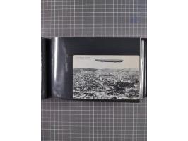 1907/38, Album 100 Zeppelin-Ansichtskarten, dabei 64 Karten bis 1914 (52 AK Deutsches Reich) mit vielen seltenen Ansichten, m