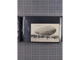 1907/38, Album 100 Zeppelin-Ansichtskarten, dabei 64 Karten bis 1914 (52 AK Deutsches Reich) mit vielen seltenen Ansichten, m
