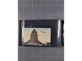 1907/38, Album 100 Zeppelin-Ansichtskarten, dabei 64 Karten bis 1914 (52 AK Deutsches Reich) mit vielen seltenen Ansichten, m